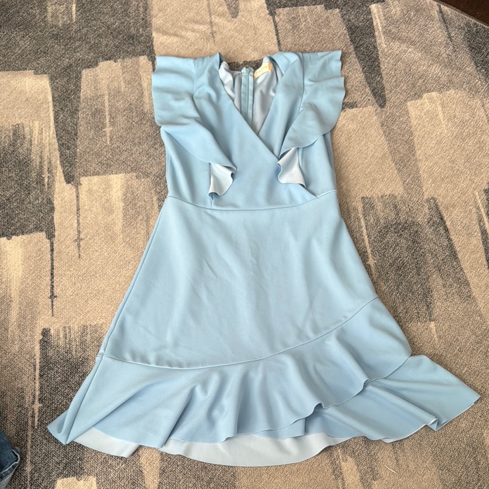 Altar'd State Light Blue Mini Dress with Ruffles